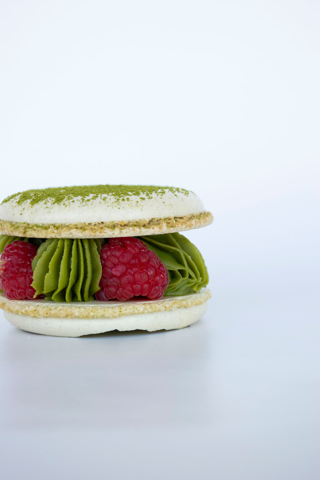 Matcha and Raspberry Macaron