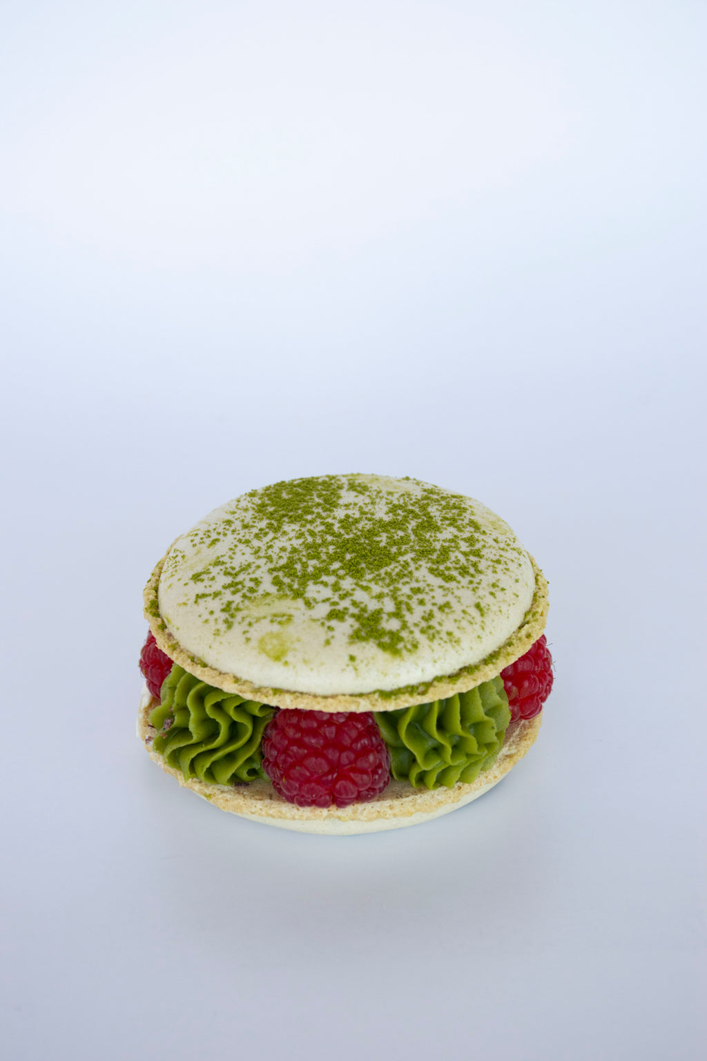 Matcha and Raspberry Macaron