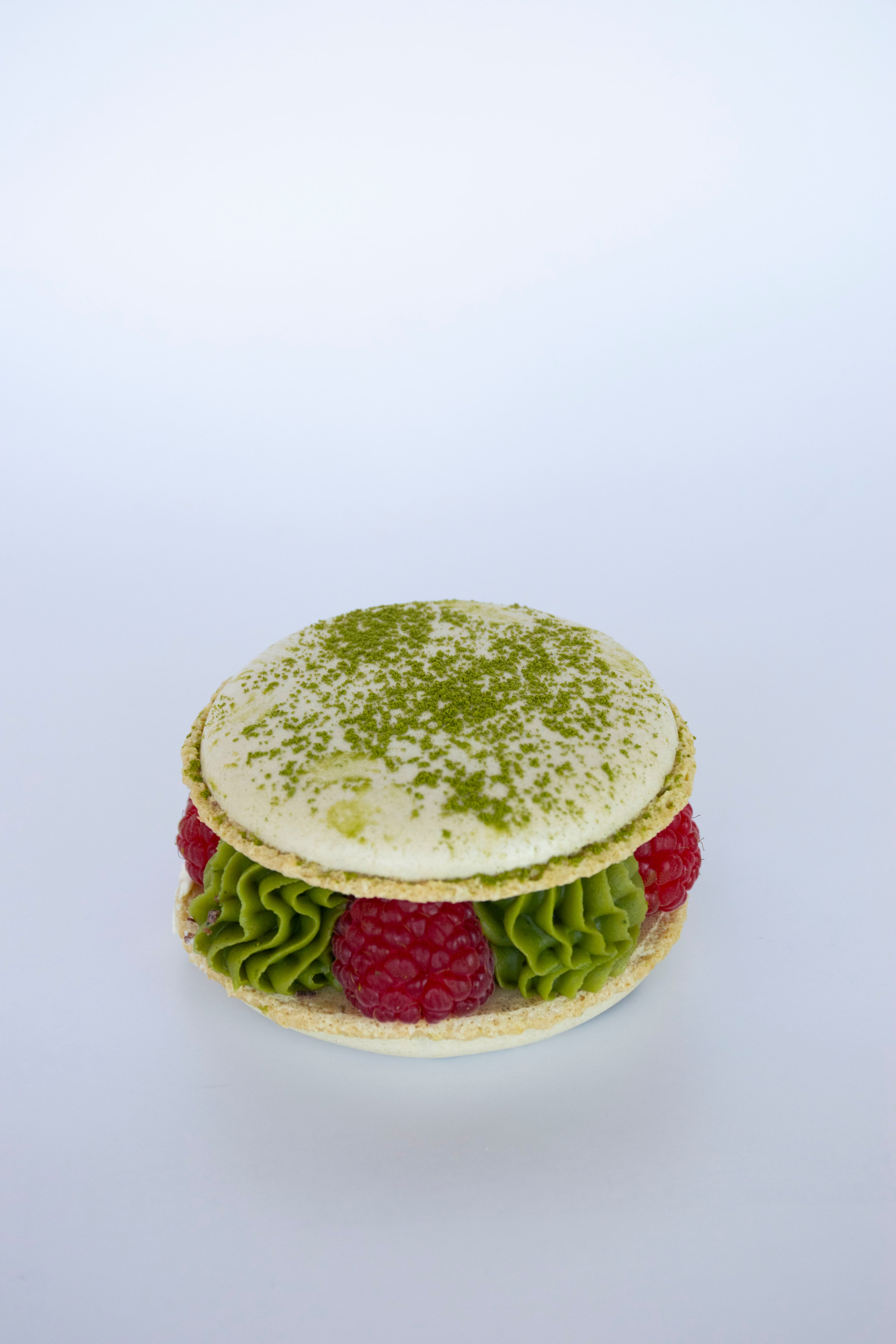 Matcha and Raspberry Macaron