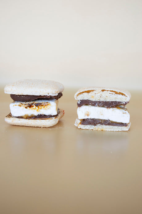 Chocolate S'mores Macaron