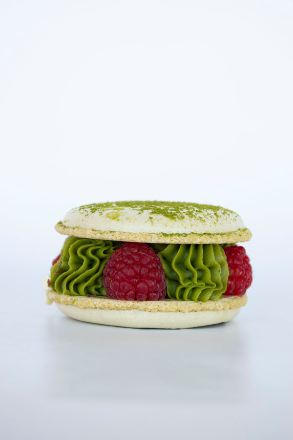 Matcha and Raspberry Macaron