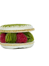 Load image into Gallery viewer, Matcha and Raspberry Macaron